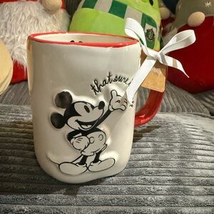 Disney Rae Dunn Retro Mickey Mouse THAT SURE IS SWELL Double-sided Mug